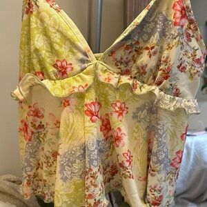 SHEIN Delicate Floral Mesh Top